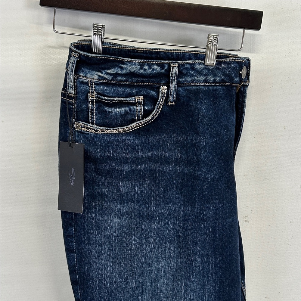 Silver Jeans Indigo Boyfriend jeans.  Sz 20  L 27 (NWT) - Picture 3 of 9